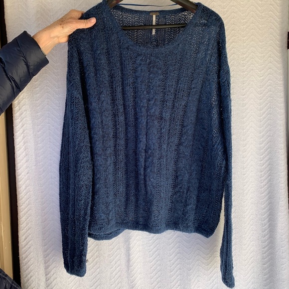 Free People blue sweater - Picture 2 of 9